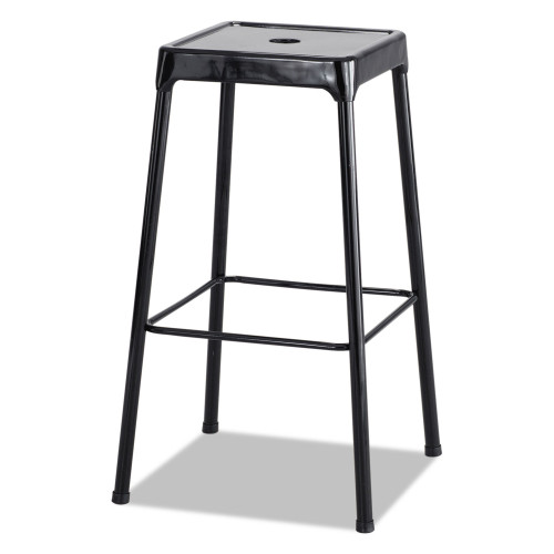 Safco Bar-Height Steel Stool， Backless， Supports Up to 250 lb， 29
