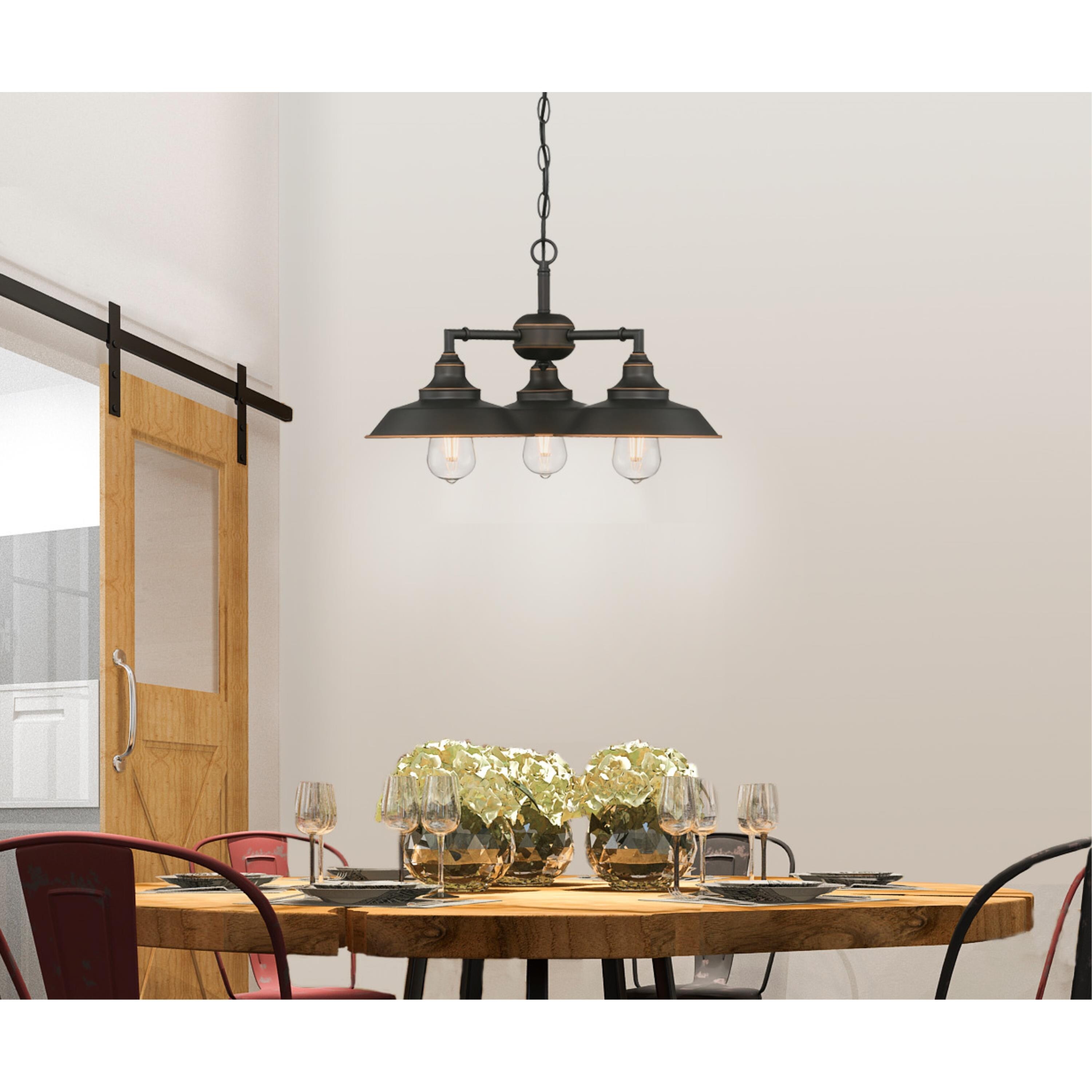 Westinghouse Lighting Iron Hill Three Light Indoor Chandelier/Semi-Flush Mount Ceiling Fixture - 3-Light - Mycitystee
