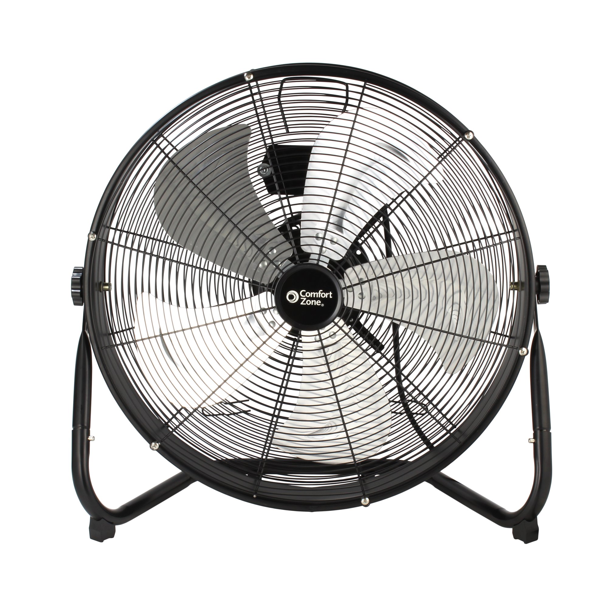 Comfort Zone 20” 3-Speed High-Velocity Slim Industrial Drum Fan， 5-Aluminum Blades and Carry Handle， Black - Mycitystee