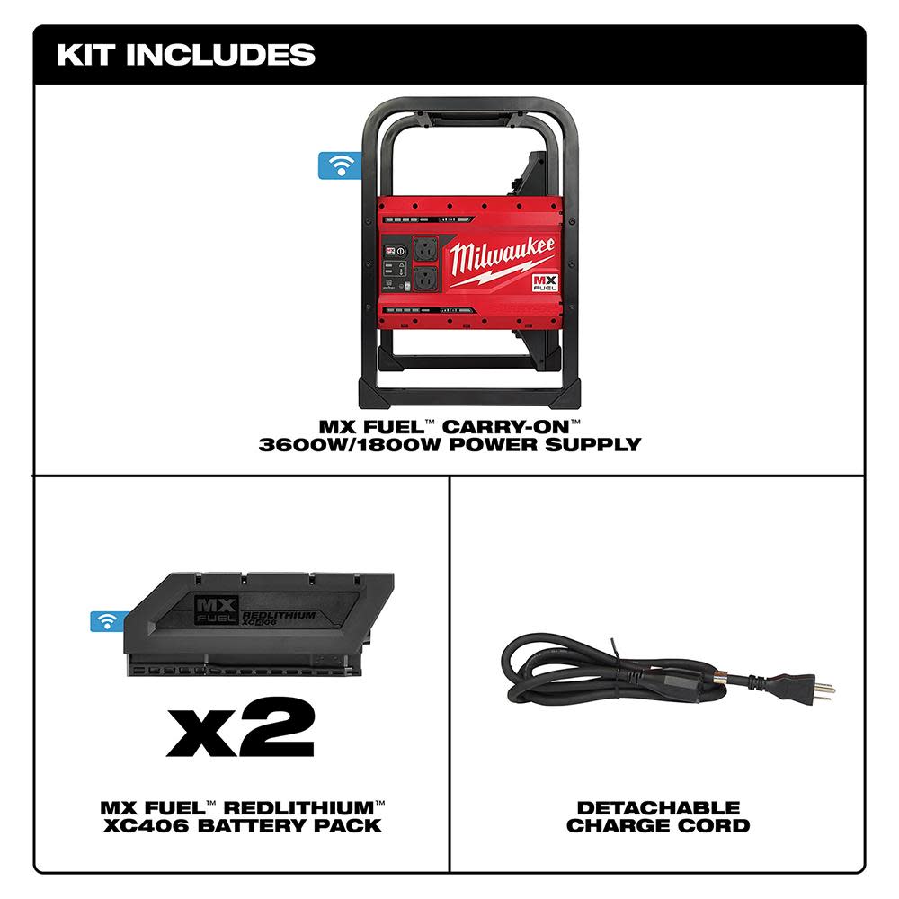 Milwaukee MX FUEL? CARRY-ON? 3600W/1800W Power Supply - Mycitystee