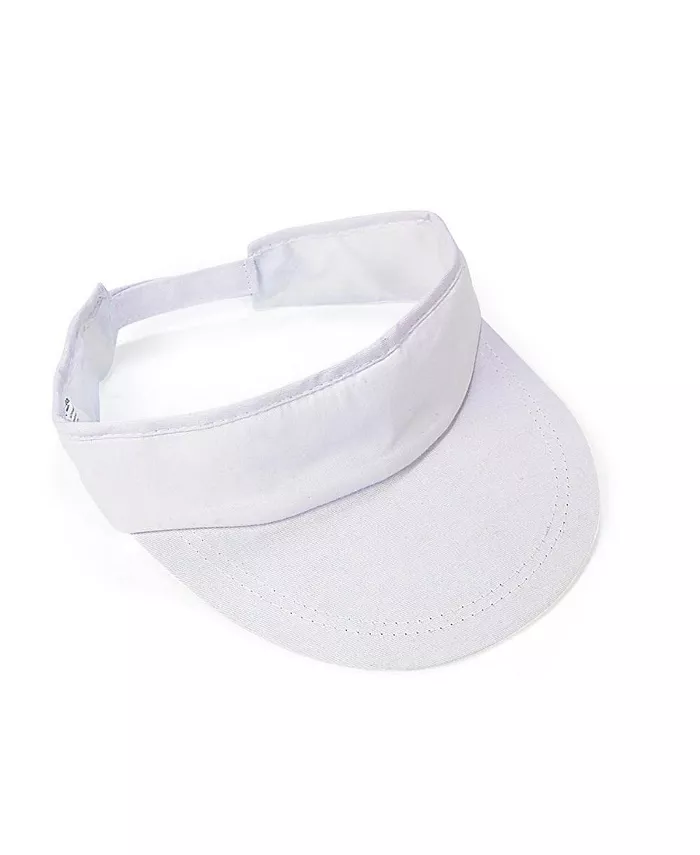 Fun Express DIY Cotton White Visors - Set of 12 - Mycitystee