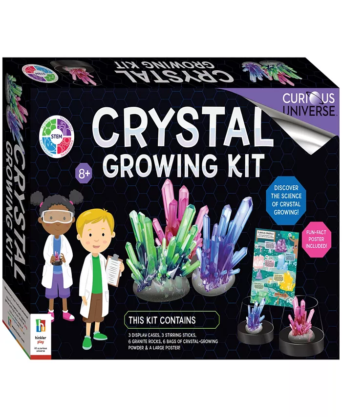 Curious Universe Crystal Growing Science Kit DIY Science And Geology For Kids Make Your Own Crystals And Display Them Granite Rocks included Stem Skil - Mycitystee
