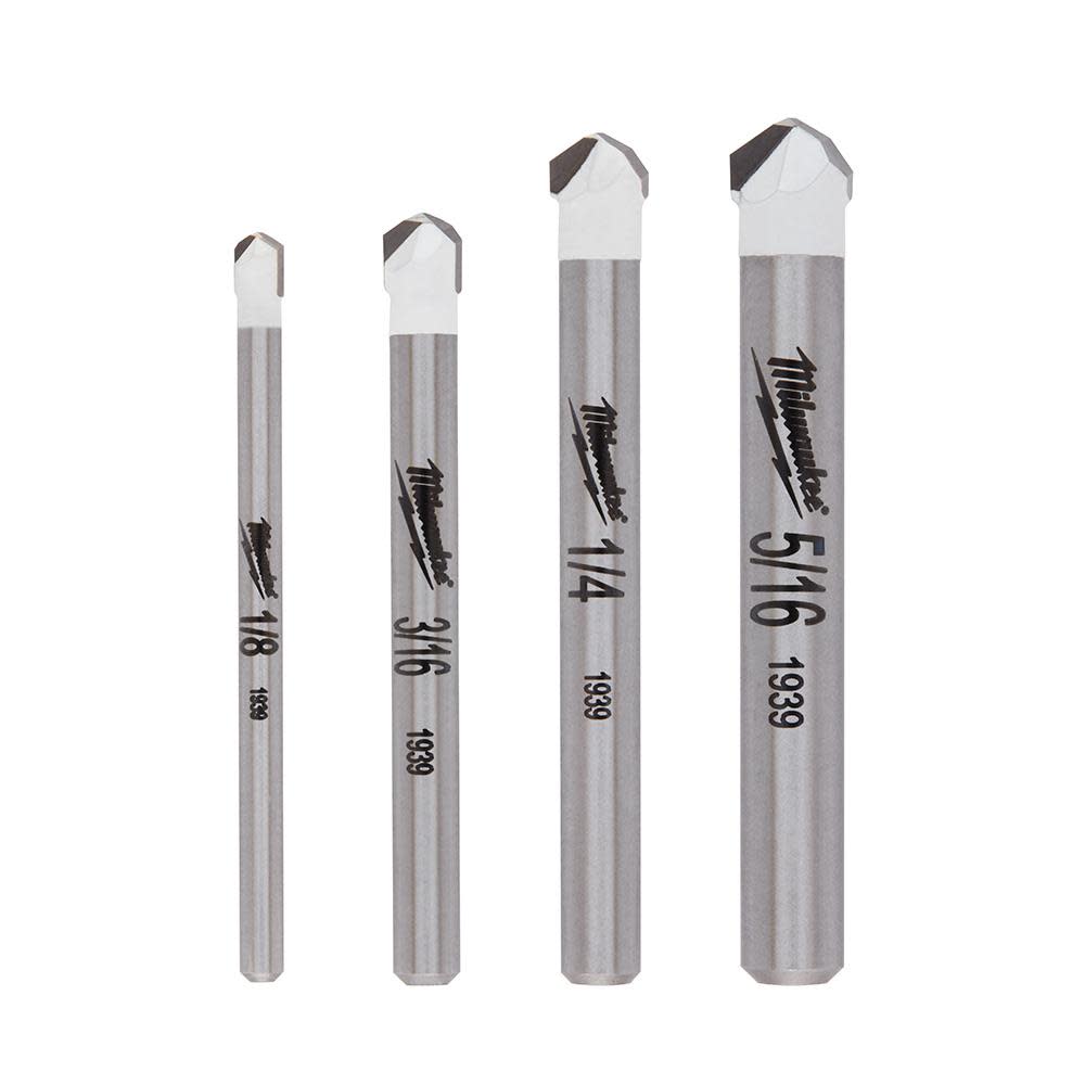 Milwaukee 4 pc Tile and Natural Stone Bit Set 48-20-8998 from Milwaukee - Mycitystee