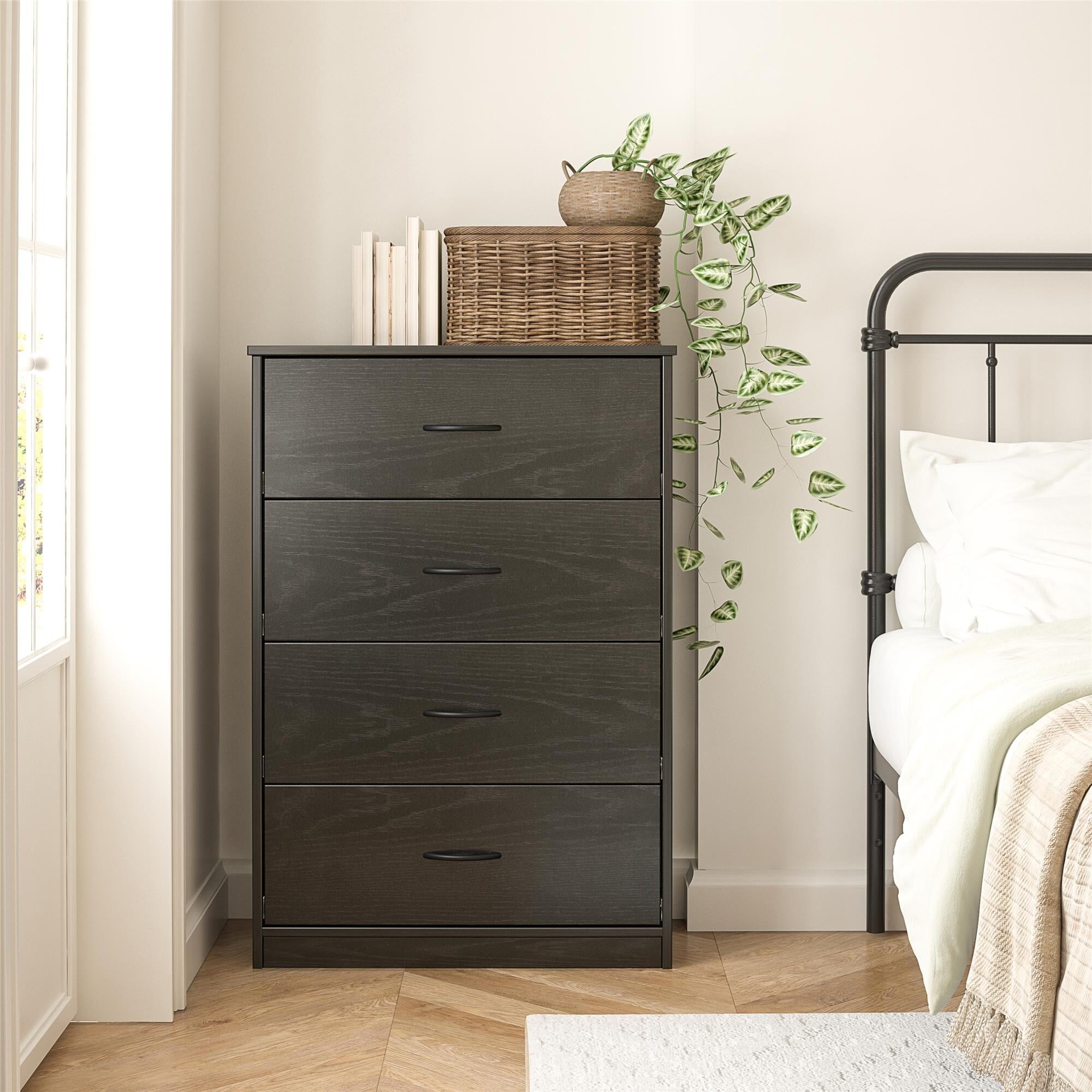 Classic 4 Drawer Dresser， Black Oak - - 36692897 - Mycitystee