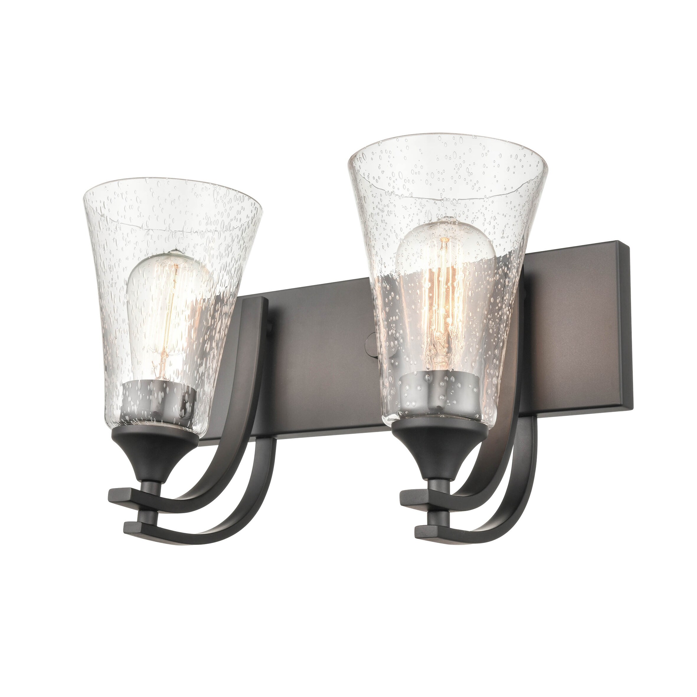 Millennium Lighting Natalie 2 Light Bathroom Vanity Fixture with Clear Seeded Glass Shades - Mycitystee