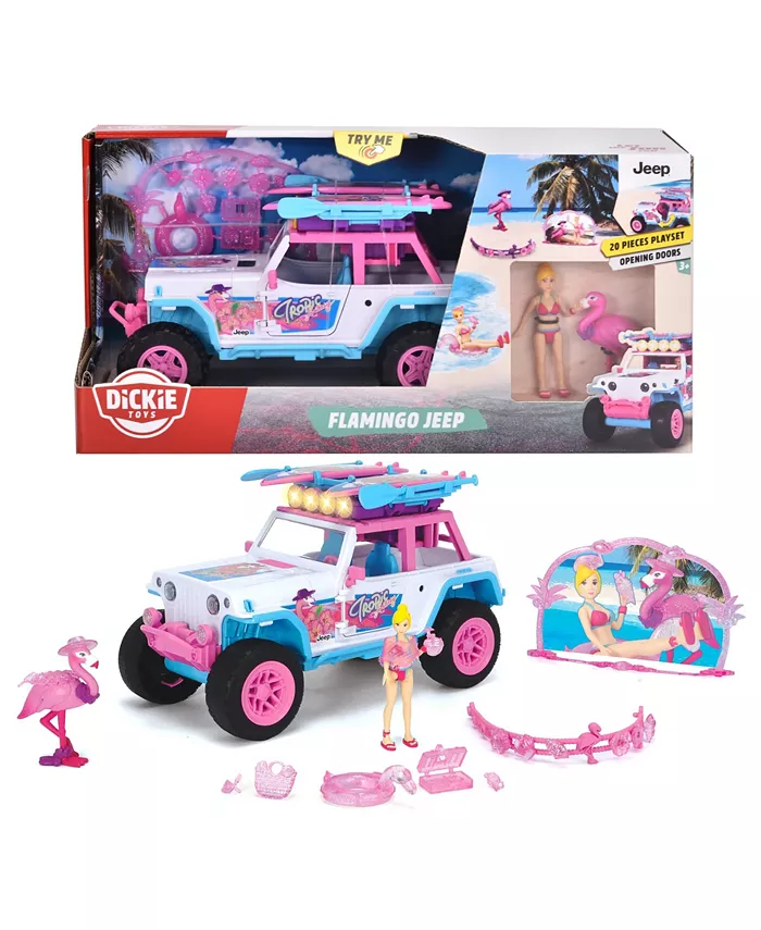 Dickie Toys HK Ltd - Light Sound Jeep Flamingo Playset - Mycitystee