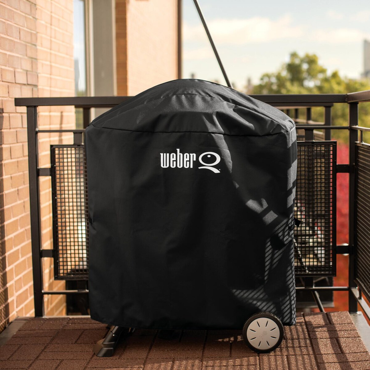 Weber 7113 Premium Grill Cover For Q 100/1000 Or 200/2000 Series Gas Grills On Rolling Cart - Mycitystee