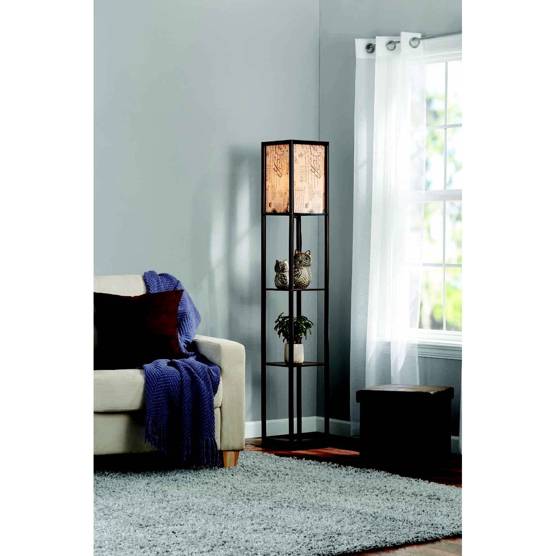 Adesso Script Floor Lamp Shelf - Mycitystee