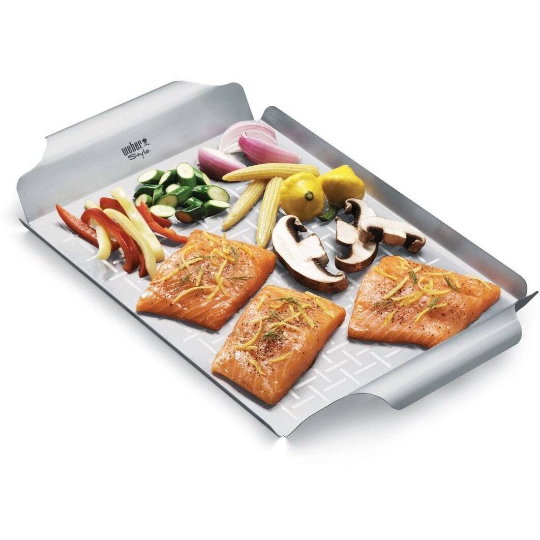 Weber 6435 Deluxe Stainless Steel Grill Topper - Mycitystee
