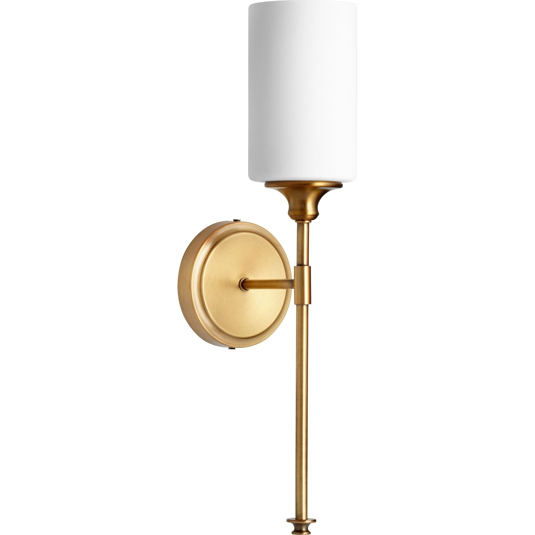 Celeste Aged Brass and Satin Opal 1-light Wall Light - Mycitystee