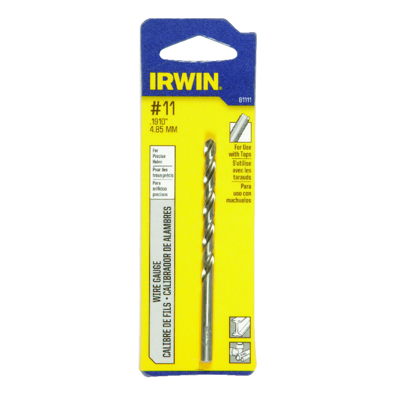 Irwin #11 X 3-1/2 in. L High Speed Steel Wire Gauge Bit 1 pc - Mycitystee