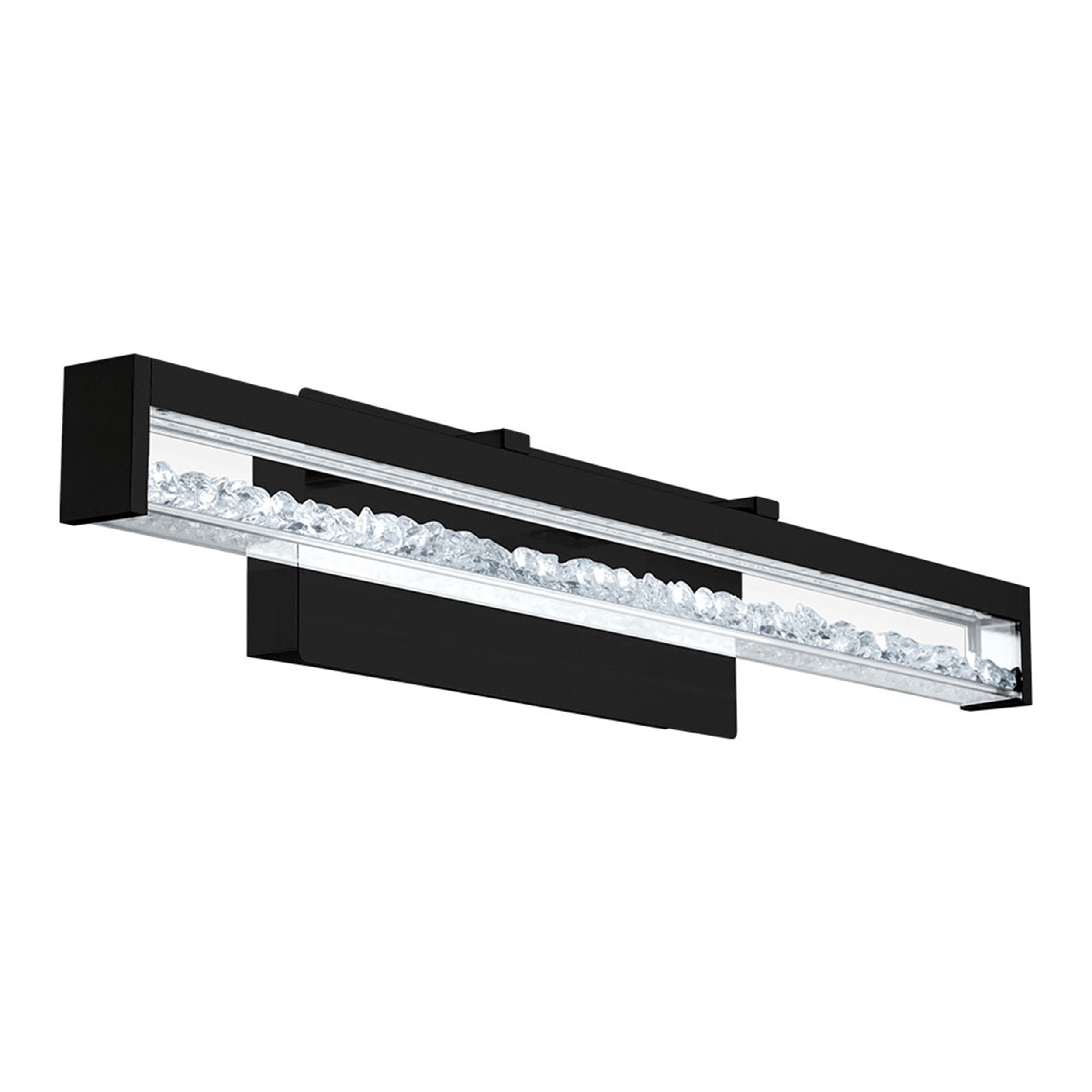 Cardito 27-inch Matte Black LED Vanity Bath Light with Clear Glass - Mycitystee