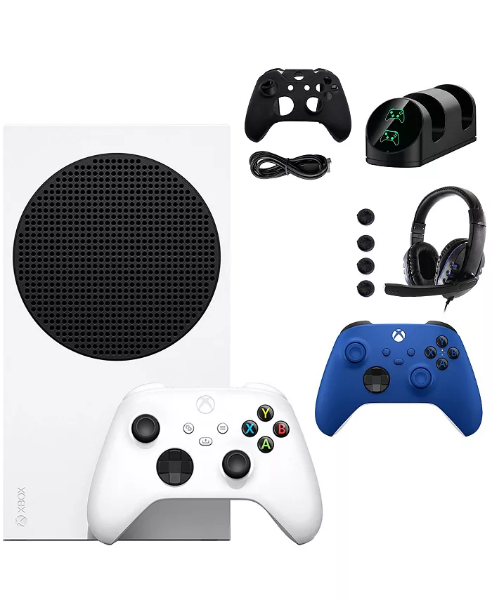 Xbox Series S Console with Extra Blue Controller Accessories Kit - Mycitystee