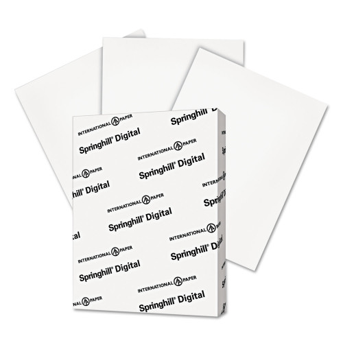 Springhill Digital Index White Card Stock， 92 Bright， 110lb， 8.5 x 11， White， 250/Pack (015300) - Mycitystee