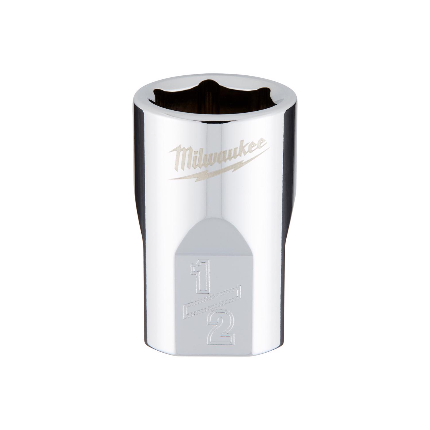 Milwaukee 1/2 in. X 3/8 in. drive SAE 6 Point Standard Socket 1 pc - Mycitystee