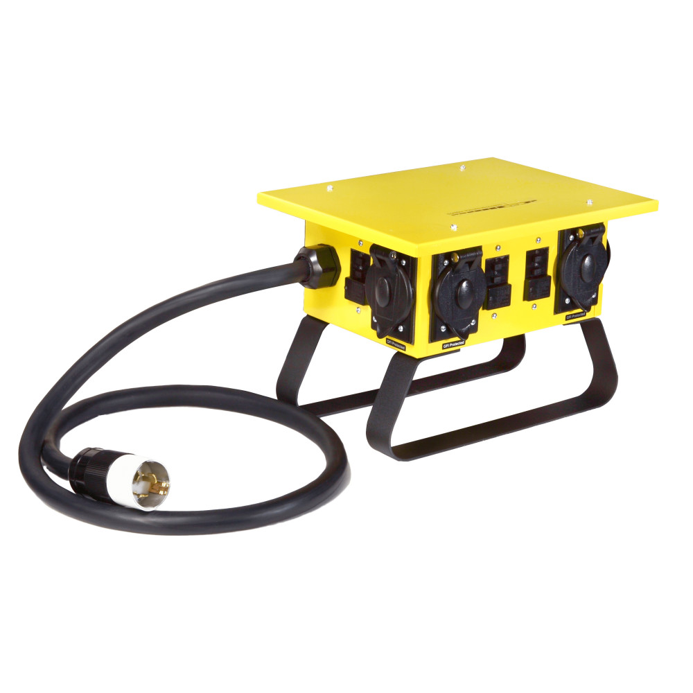 Southwire Temporary Power Box CEP 125V/250V 30A 1 Phase 4 Outlet GFCI - Mycitystee
