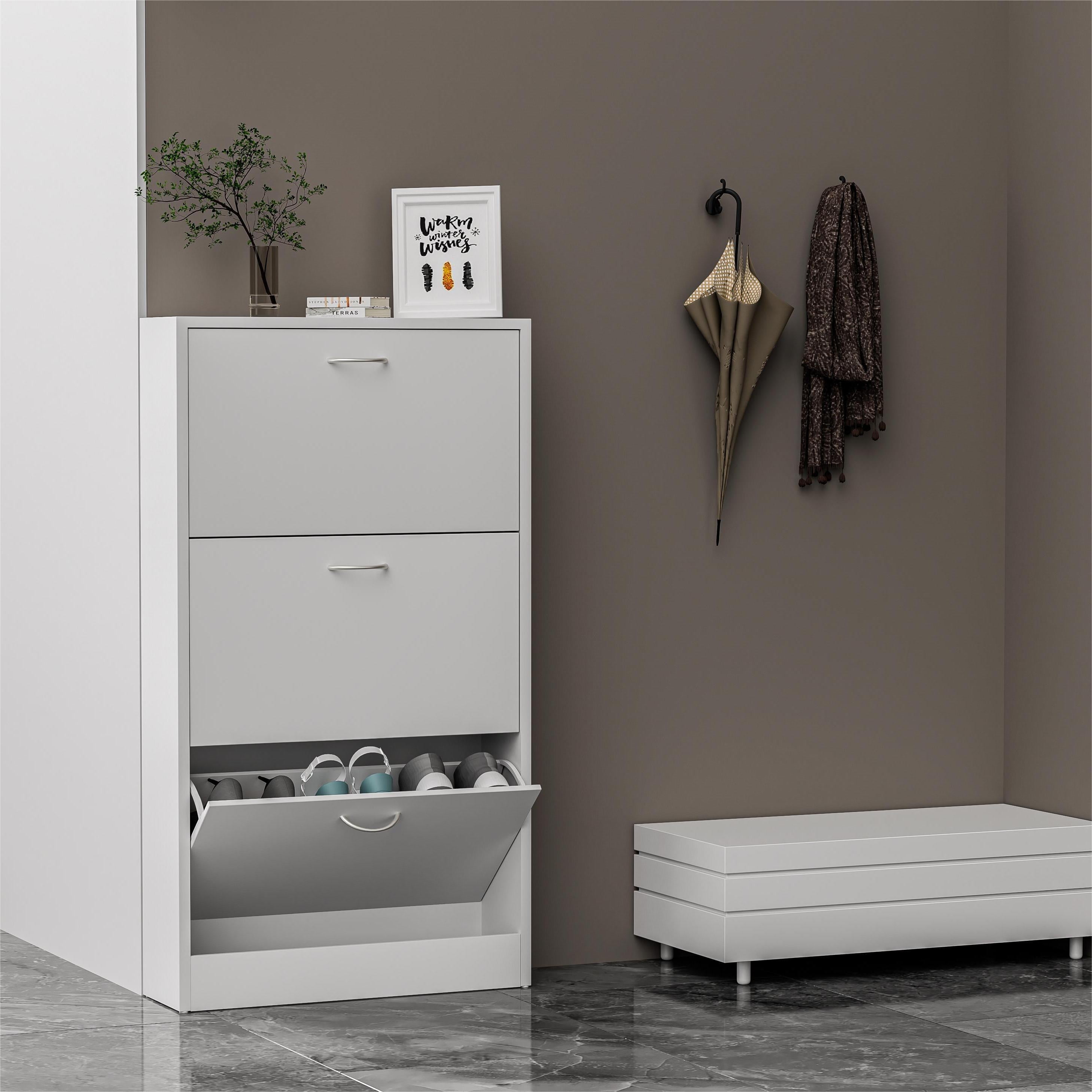 Freestanding Shoe Cabinet with 3 Drawers for Entryway - - 36245085 - Mycitystee