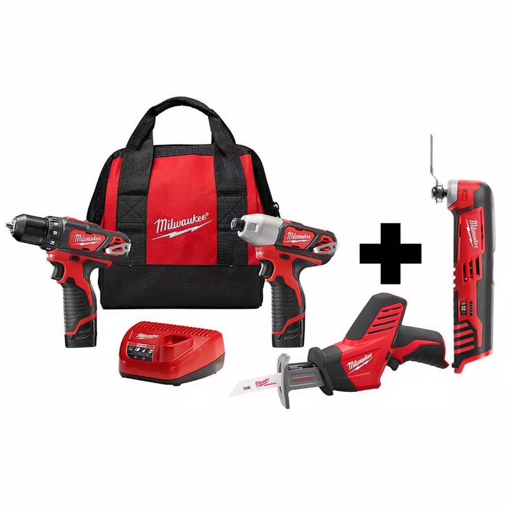 Milwaukee M12 12-Volt Lithium-Ion Cordless Combo Kit (3-Tool) with M12 Multi-Tool and#8211; XDC Depot - Mycitystee