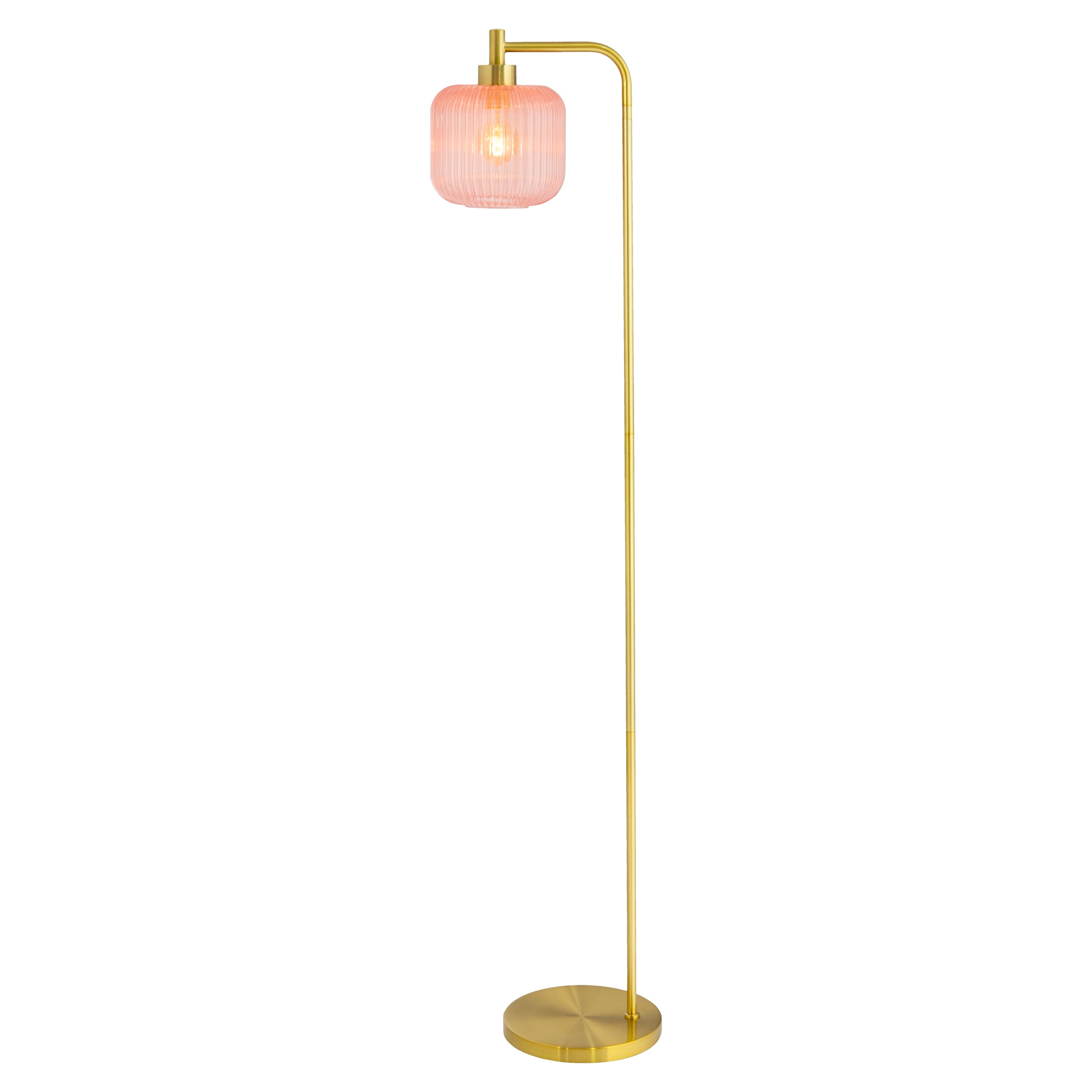 Frederick River of Goods Gold Metal and Glass Candlestick Floor Lamp - Mycitystee