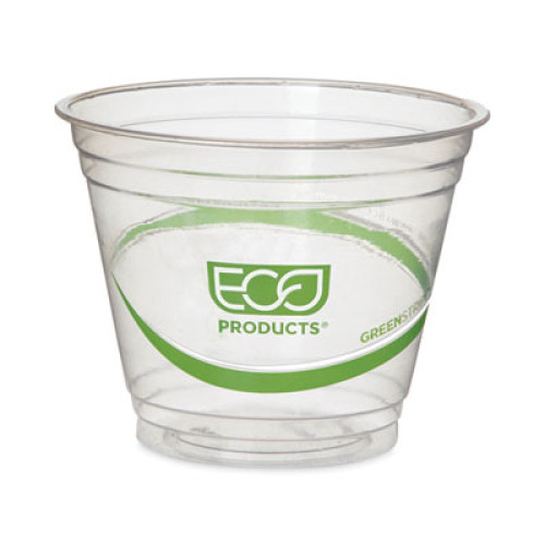 Eco-Products GreenStripe Renewable and Compostable Cold Cups Convenience Pack， 9 oz， Clear， 50/Pack (EPCC9SGSPK) - Mycitystee