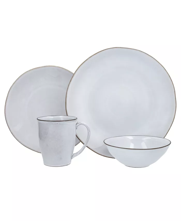 Fortessa Nosse Bordo 16 Piece Dinnerware Set， Service for 4 - Mycitystee