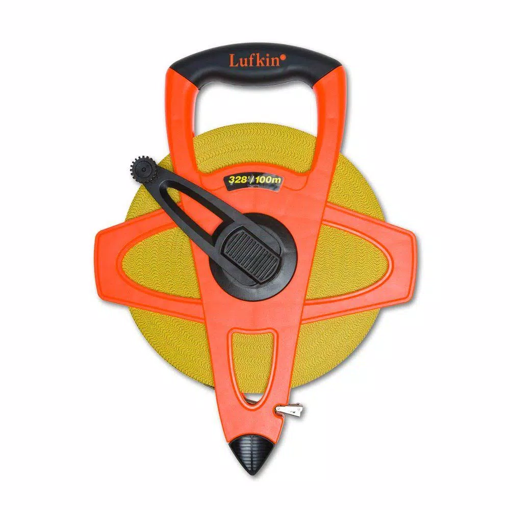 Lufkin 328 ft. Fiberglass Tape Measure with 2-Sided Metric and#8211; XDC Depot - Mycitystee