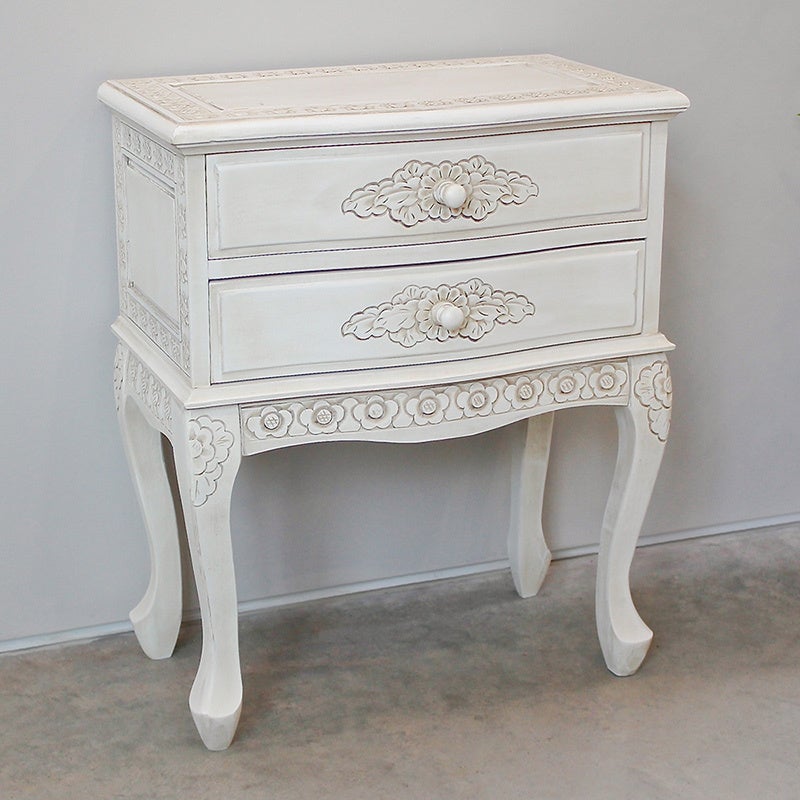International Caravan Windsor Carved 2-Drawer End Table - Mycitystee