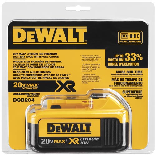DeWalt DCB204 20-Volt MAX Premium XR Lithium Ion Battery Pack 4.0 Ah - Mycitystee