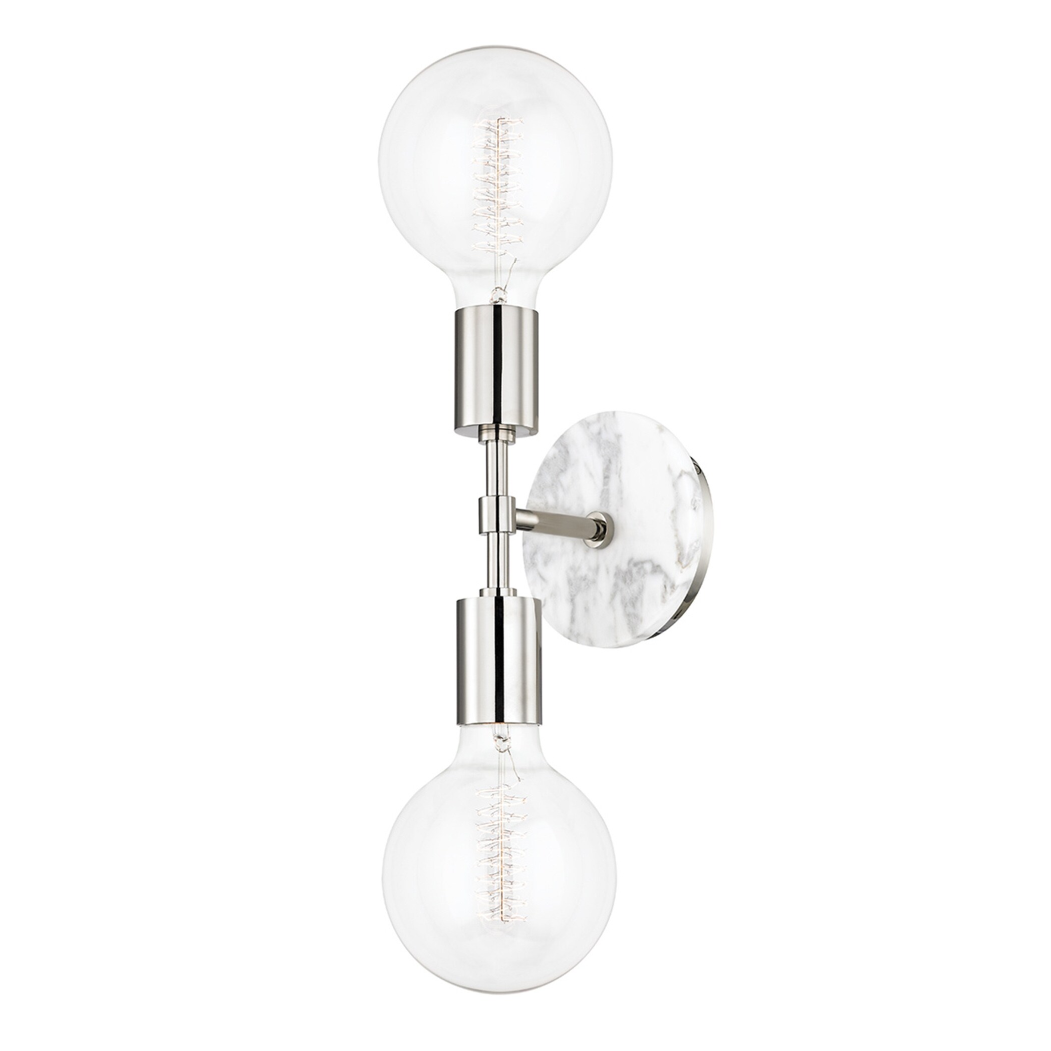 Mitzi by Hudson Valley Chloe 2-light Polished Nickel Wall Sconce - Mycitystee