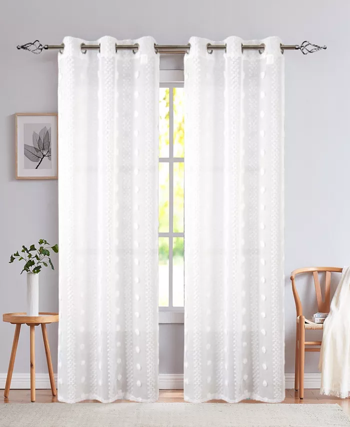 Dainty Home Cloud Window Panel Set， 76