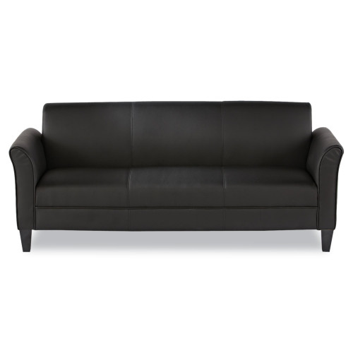 Alera Reception Lounge Furniture， 3-Cushion Sofa， 77w x 31.5d x 32h， Black (RL21LS10B) - Mycitystee