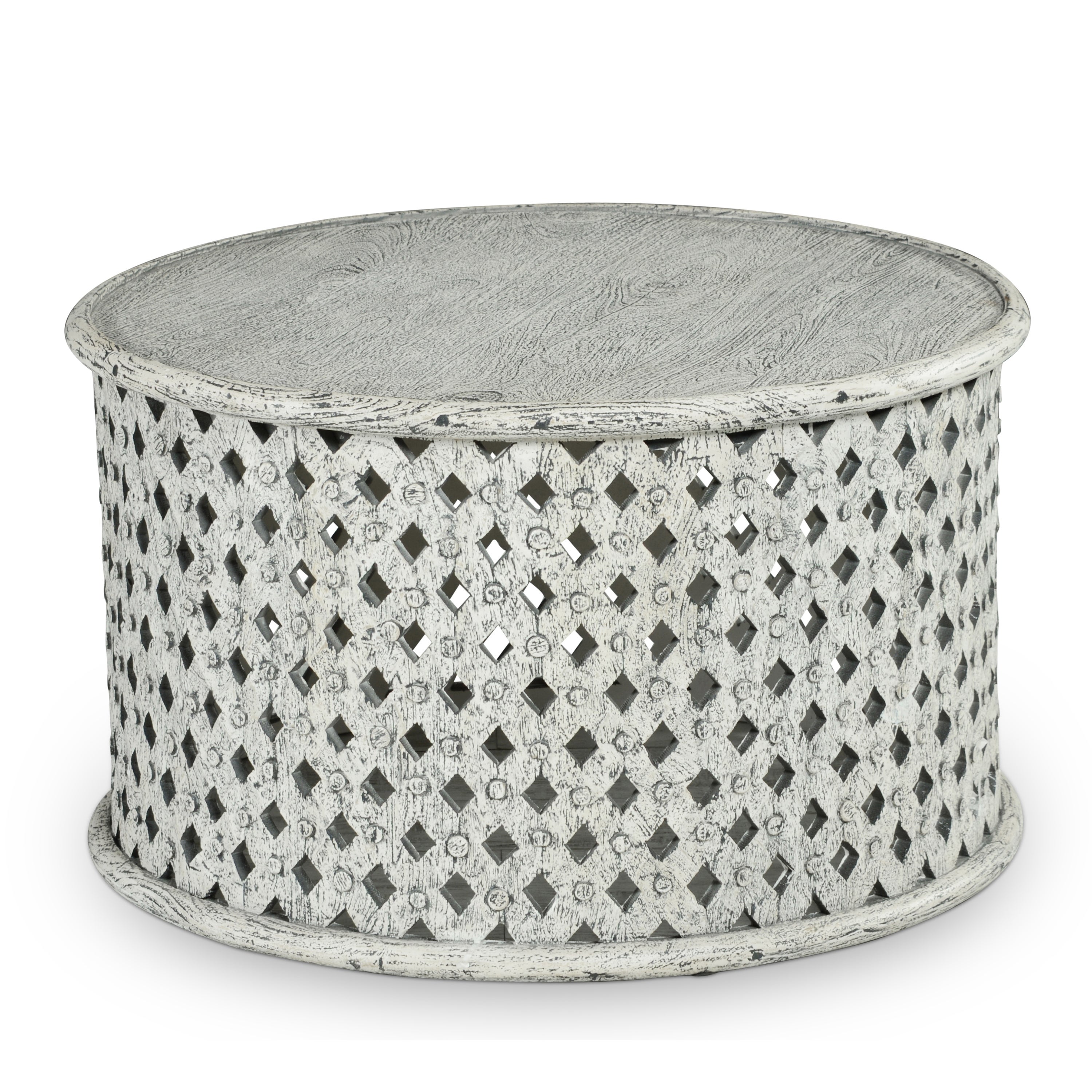 The Gray Barn Shiloh Round Aged Alabaster Coffee Table - Mycitystee
