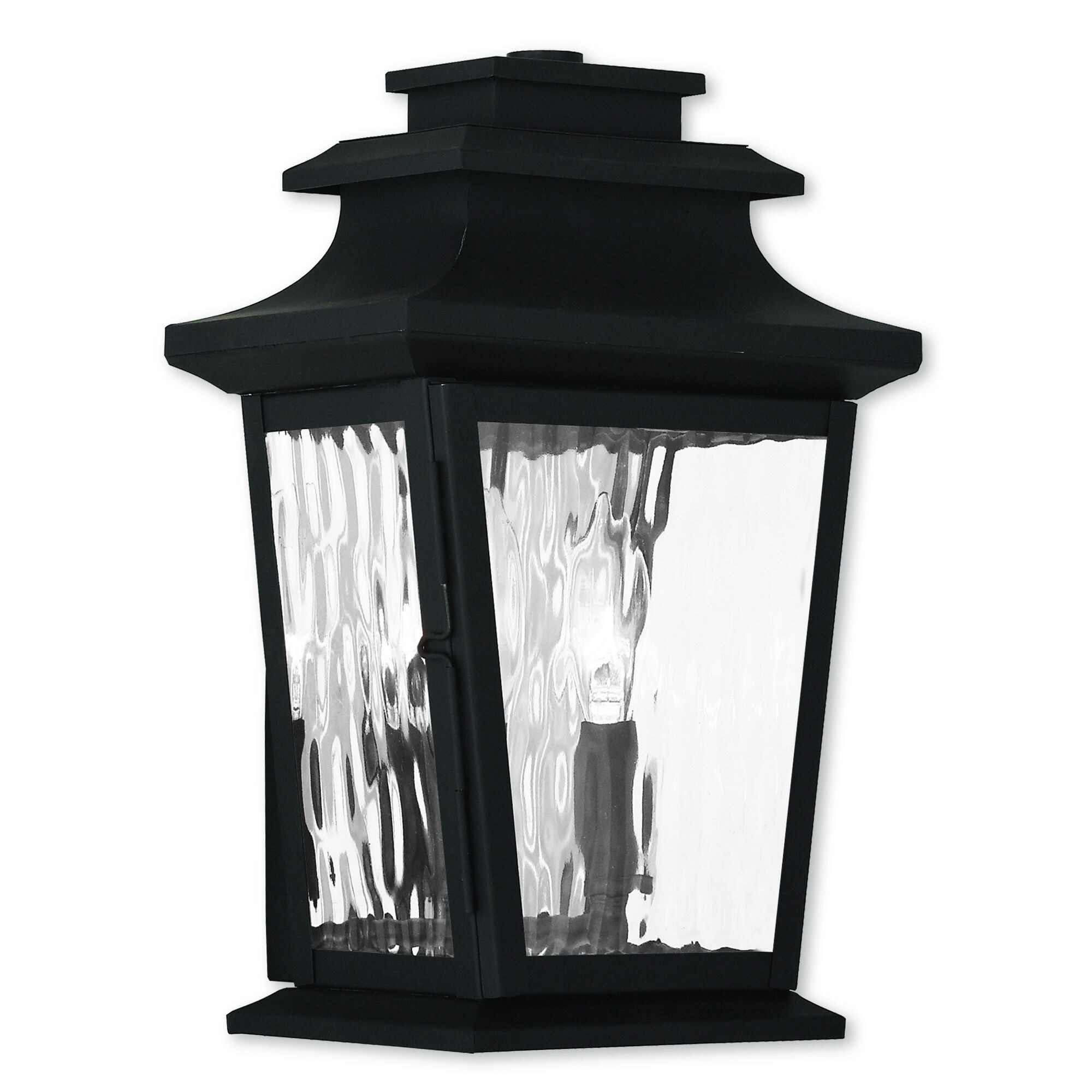 Livex Lighting Hathaway Black Brass 2-light Outdoor Wall Lantern Shopping - The Best Deals on Outdoor Wall Lanterns | 18917309 - Mycitystee