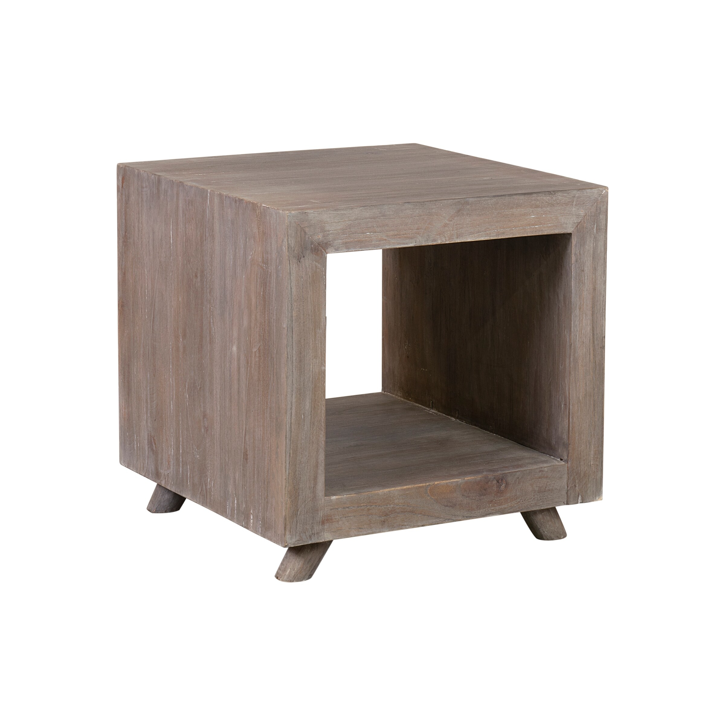 Grey Wash Cube Table - 20x20x20 - Mycitystee