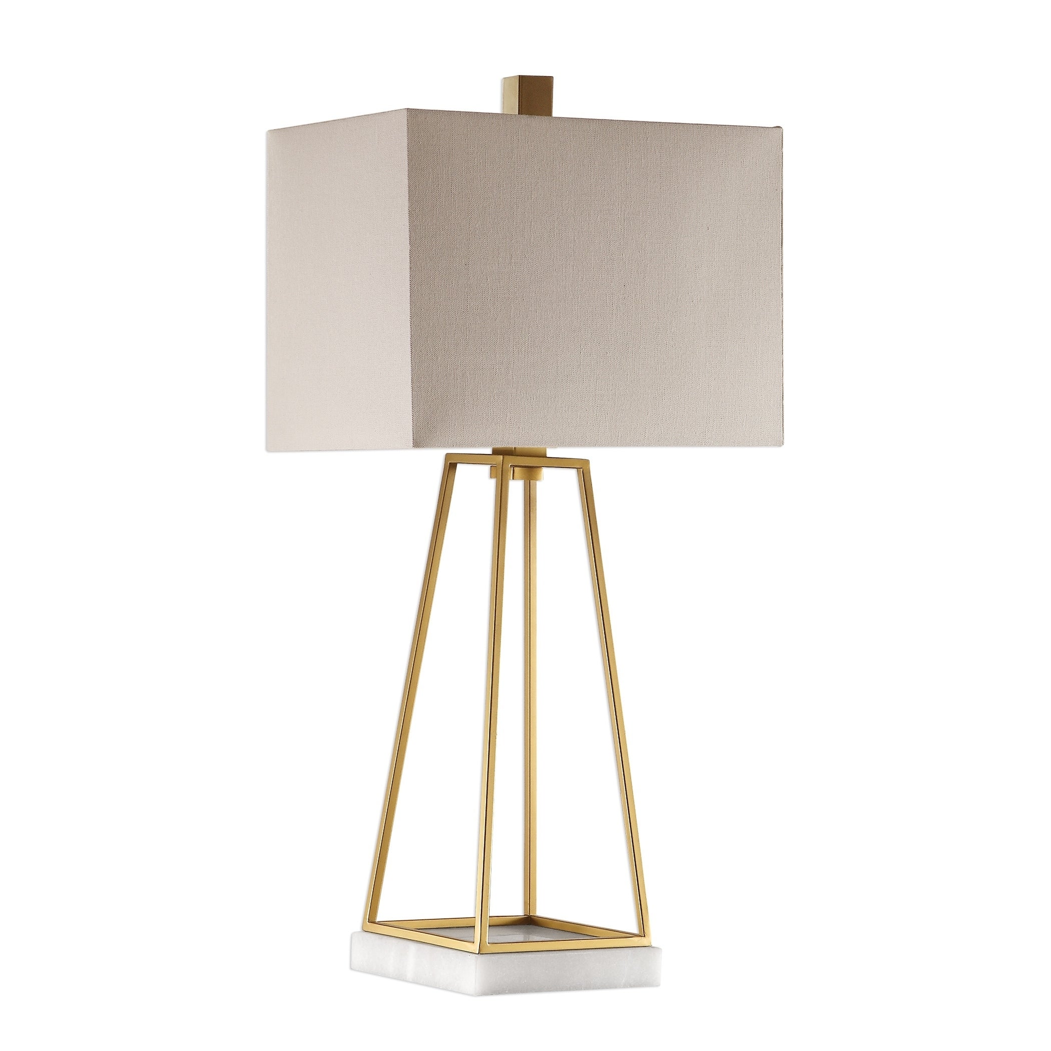 Uttermost Mackean Plated Metallic Gold 1-light Table Lamp - Mycitystee