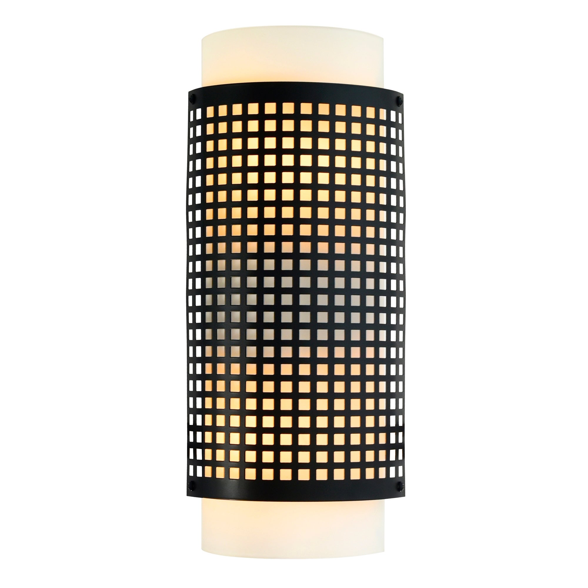 Checkered 2 Light Wall Sconce With Black Finish - Mycitystee