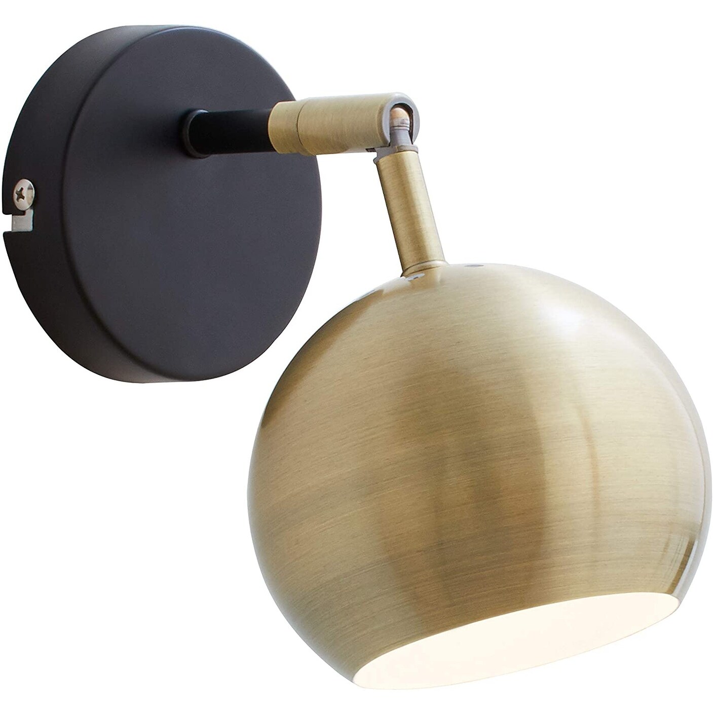Adesso Mid-Century Modern Brass Wall Sconce - Mycitystee