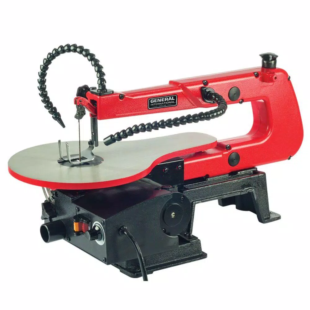 General International 1.2 Amp 16 in. Variable Speed Scroll Saw with Flex Shaft LED Work Light and#8211; XDC Depot - Mycitystee