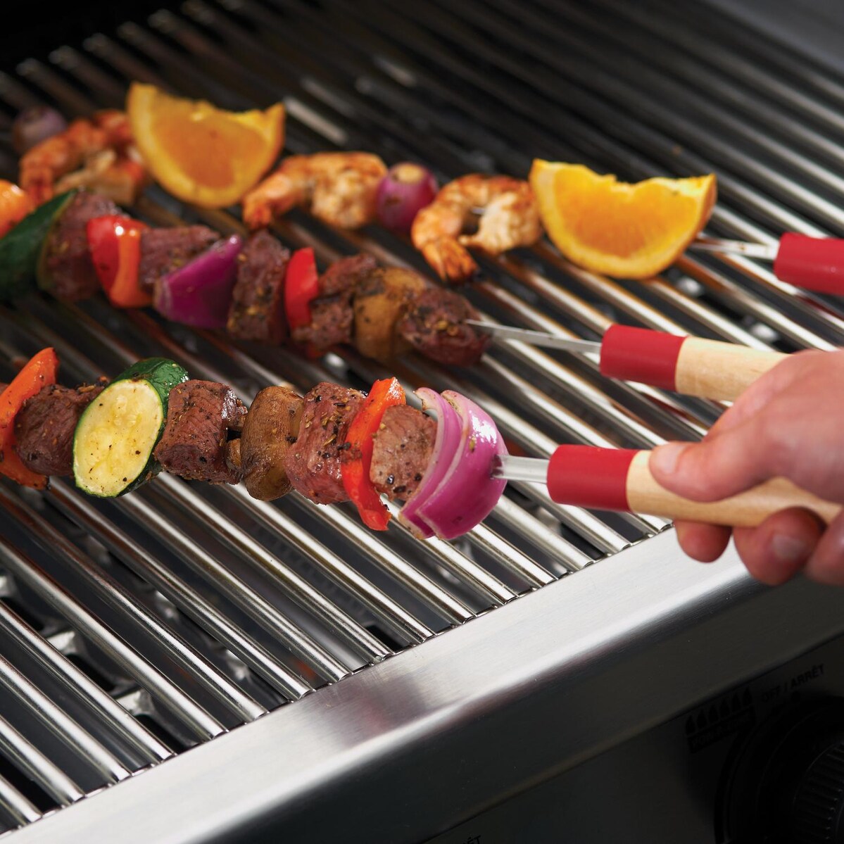 22-Inch Stainless Steel BBQ Skewers - Mycitystee