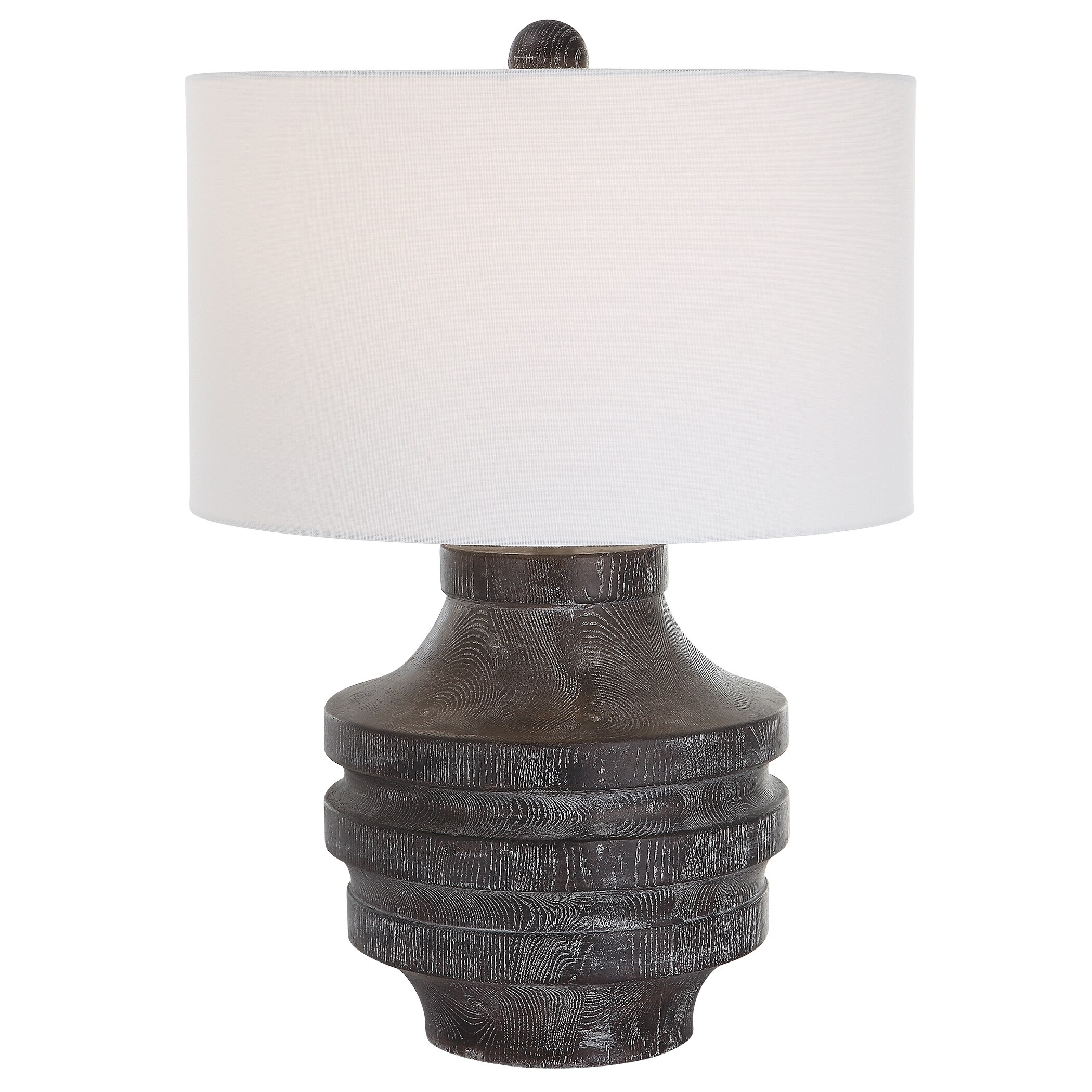 Uttermost Timber Carved Wood Table Lamp - 17