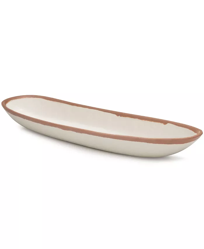 Q Squared Potter Terracotta Melaboo Long Oval Serving Bowl - Mycitystee