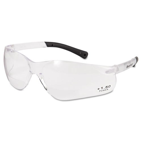 MCR Safety BearKat Magnifier Safety Glasses， Clear Frame， Clear Lens (BKH15) - Mycitystee