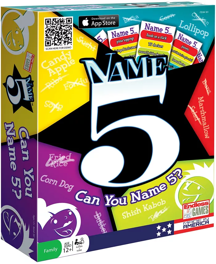 Endless Games Name 5 Party Game - Mycitystee