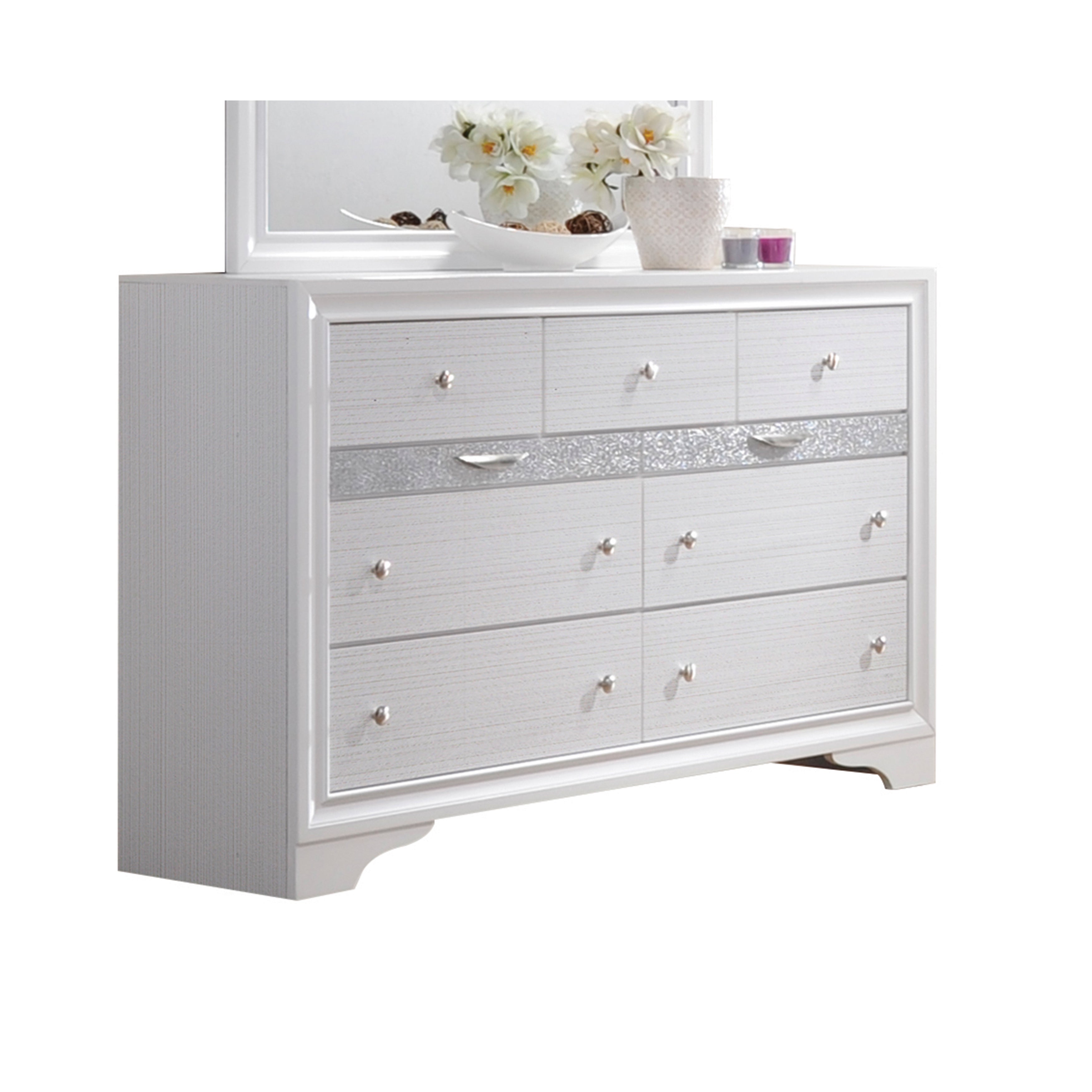Acme Furniture Naima White Rubberwood 9-drawer Dresser - - 13212994 - Mycitystee
