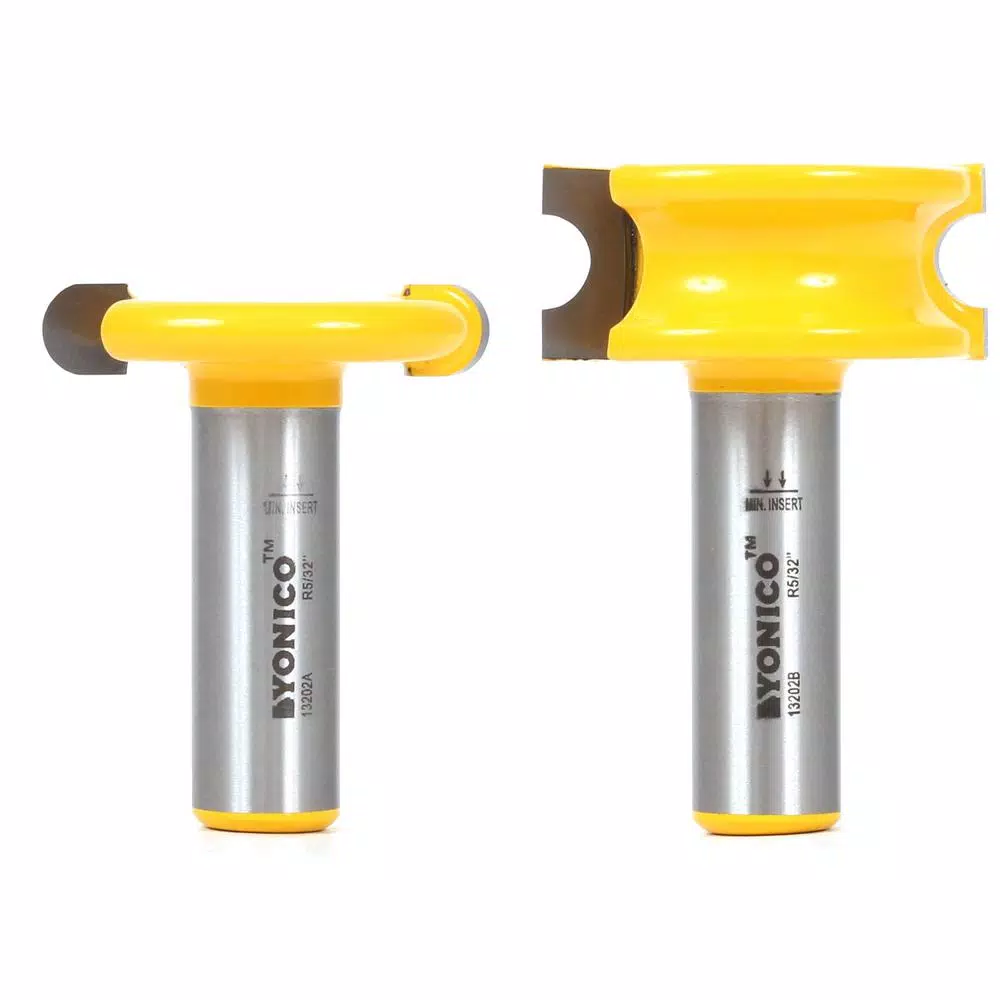 Yonico Canoe Joint 5/16 in. Bead 1/2 in. Shank Carbide Tipped Router Bit Set (2-Piece) and#8211; XDC Depot - Mycitystee