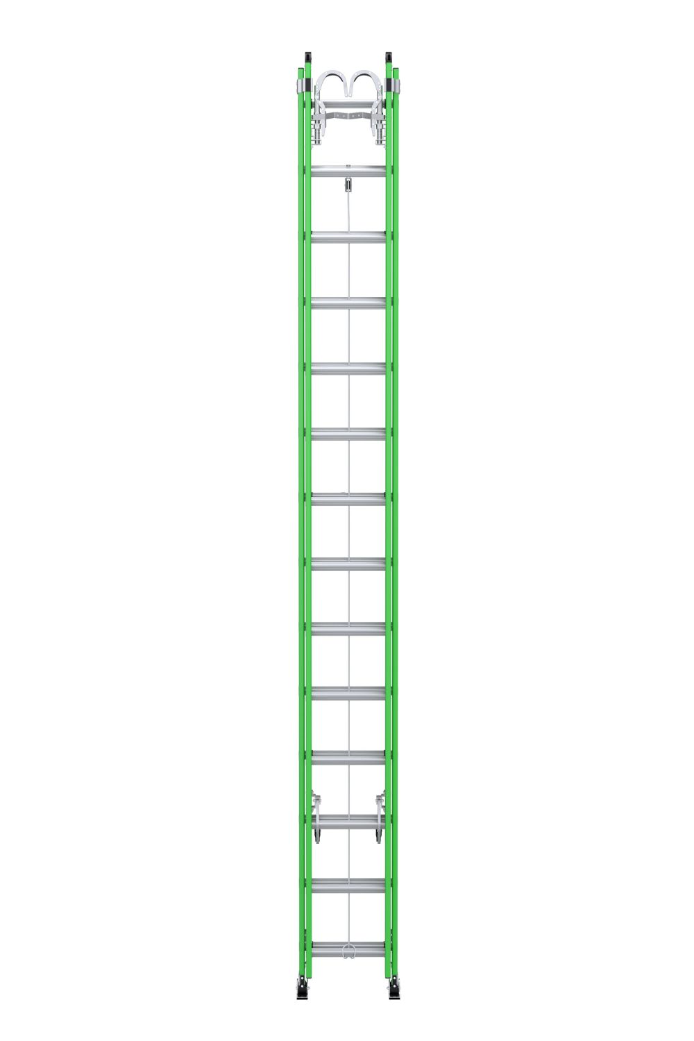 Werner AERO AERO Extension Ladder 28' IAA FG Box Rail/Tri Rung Strand Grab &V Rung - Mycitystee