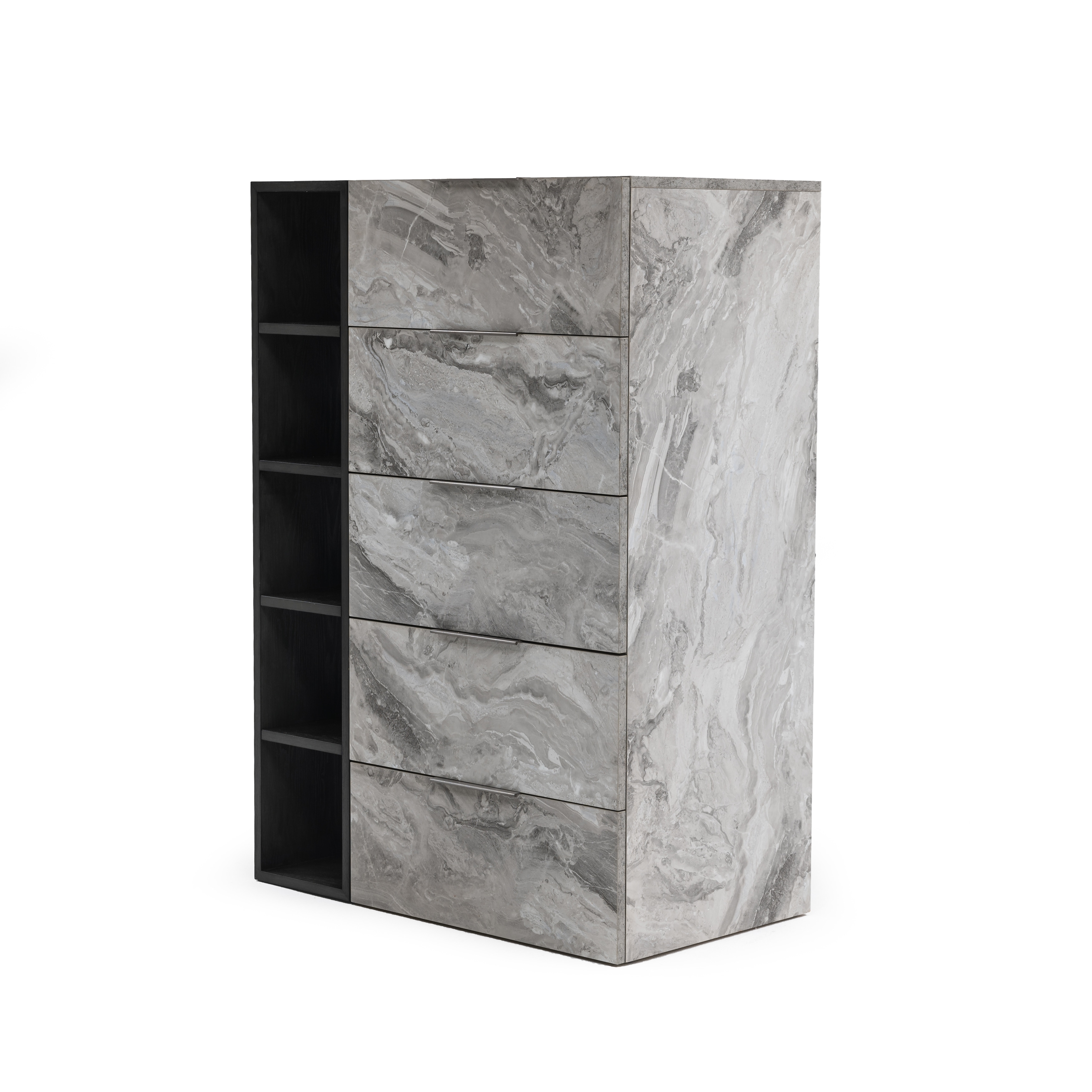 Nova Domus Maranello Modern Grey Wash and Faux Marble Chest - - 37356397 - Mycitystee