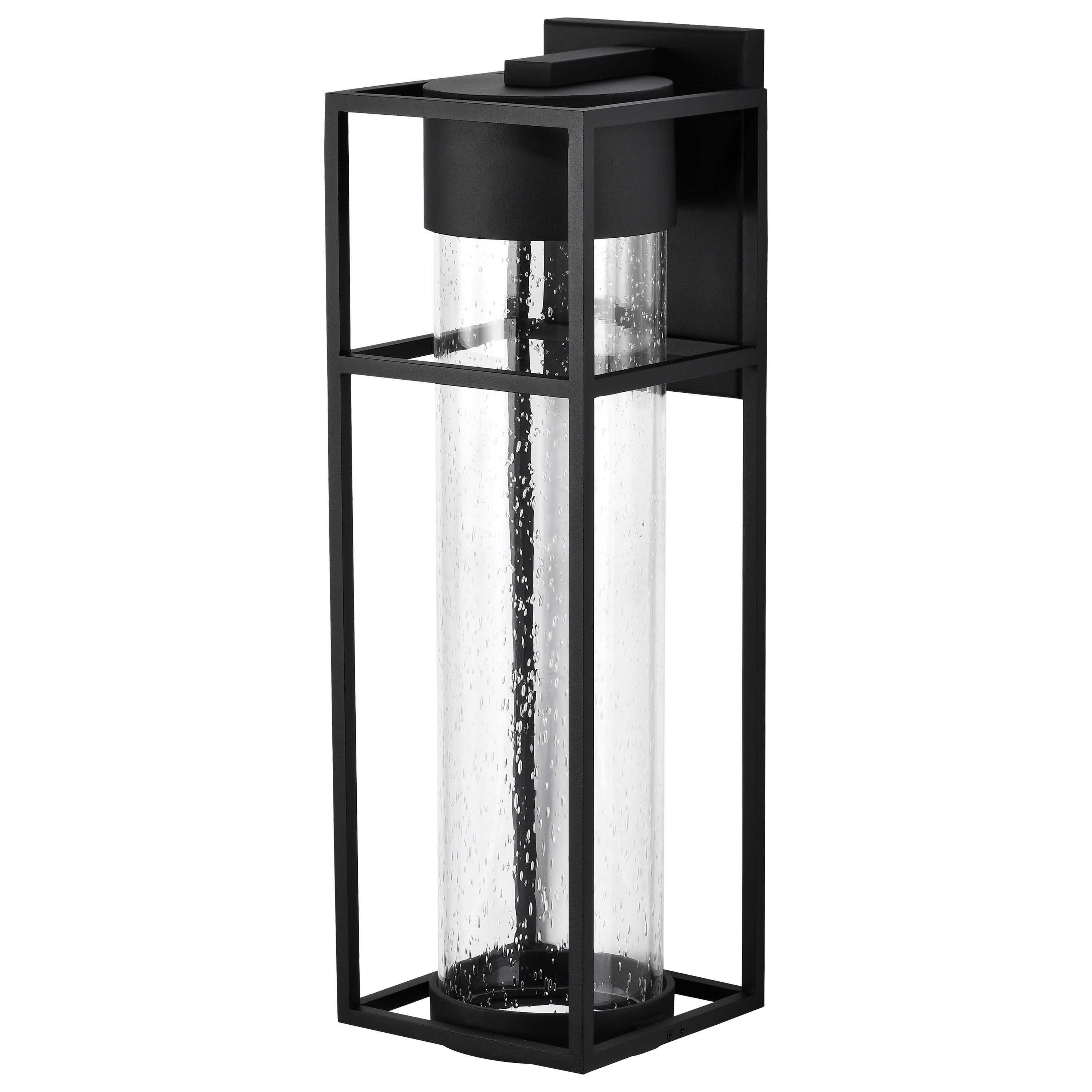 Ledges 10W LED Large Wall Lantern Matte Black with Clear Seeded Glass Shopping - The Best Deals on Outdoor Wall Lanterns | 39425296 - Mycitystee