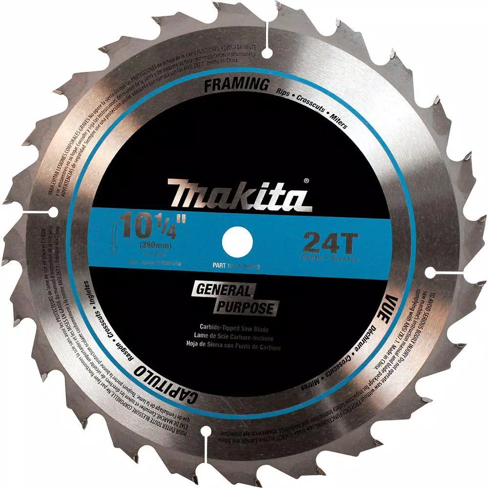 Makita 10-1/4 in. 24 Teeth T.C.T. Circular Saw Blade and#8211; XDC Depot - Mycitystee