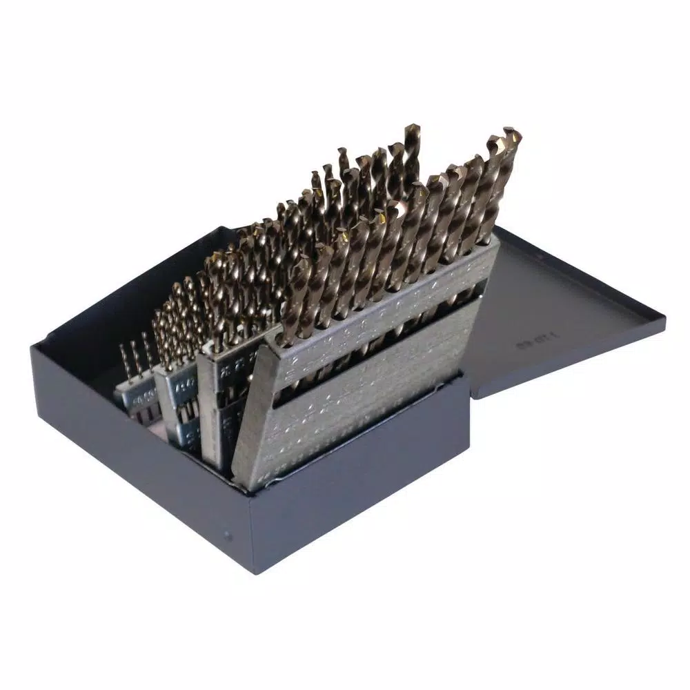CLE-LINE 1802 Cobalt Heavy-Duty 135-degree Split Point #1 and#8211; #60 Bit Set (60-Piece) and#8211; XDC Depot - Mycitystee